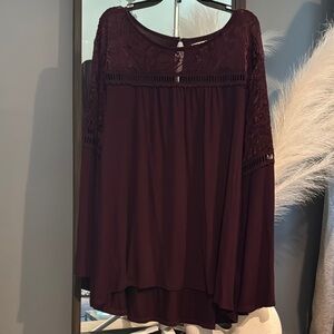 JohnPaulRichard Red Relaxed Tunic Blouse
